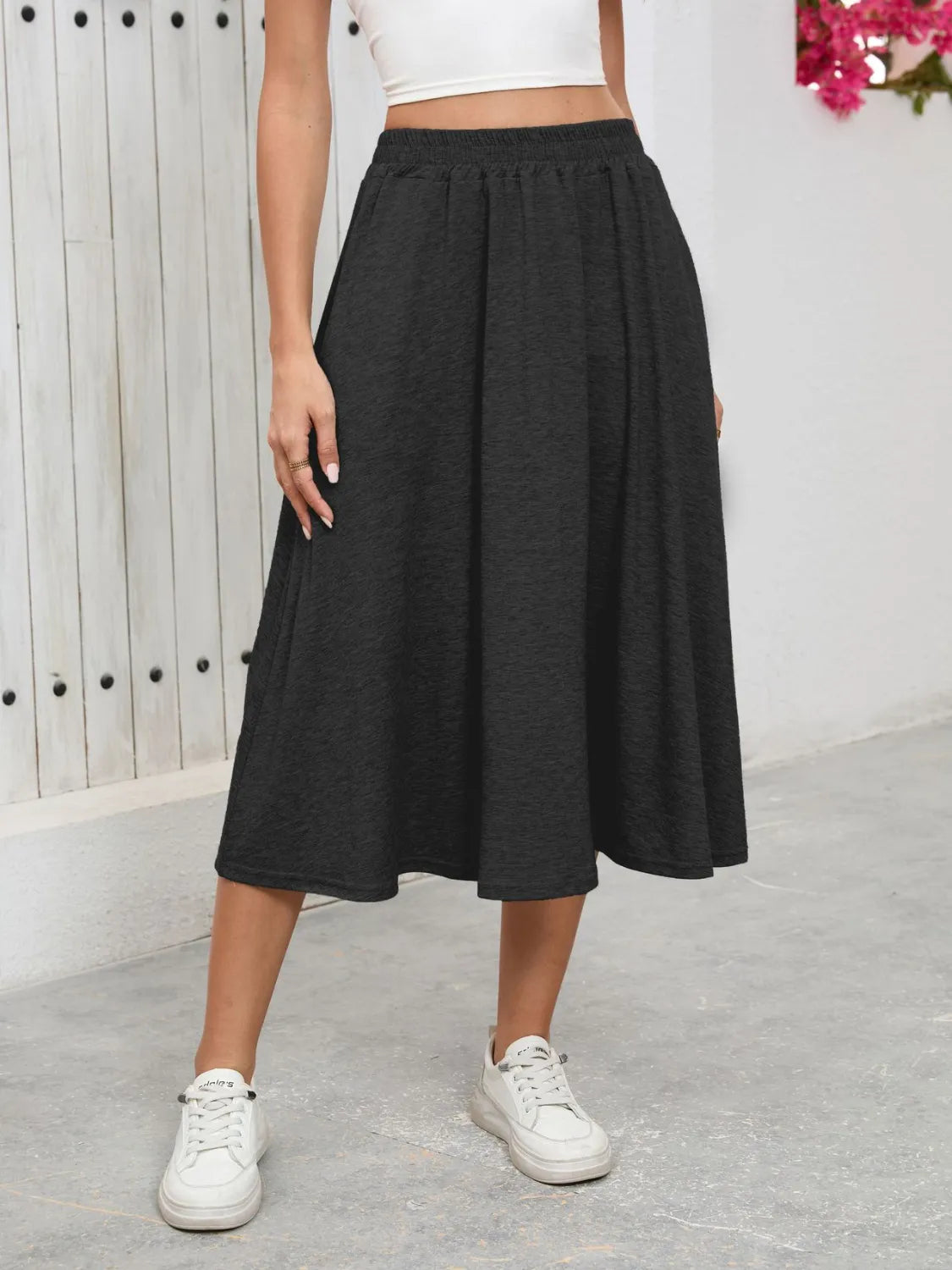Elastic Waist Skirt Pockets (14)