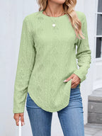 Openwork Textured Long Sleeve Top (13)