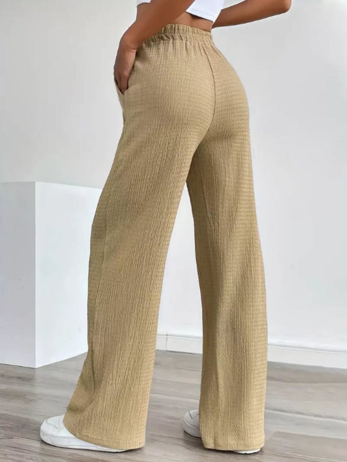 Texture Wide Leg Pants (9)