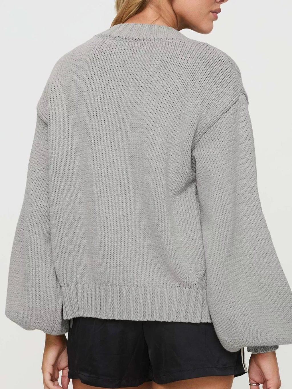 Chunky Knit Button-up Cardigan (9)