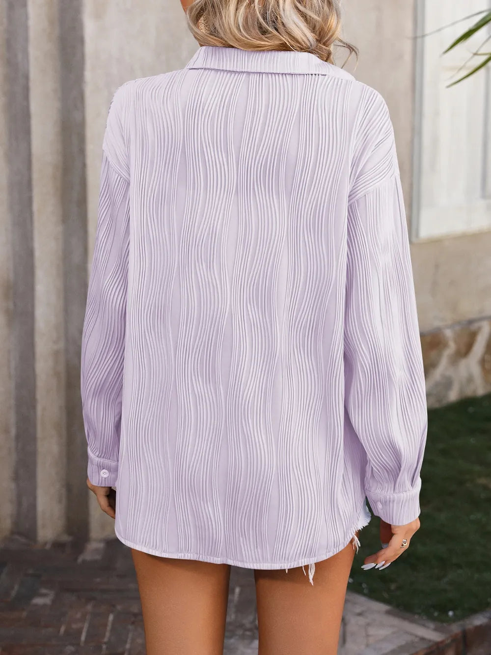 Button Up Dropped Shoulder Shirt (18)