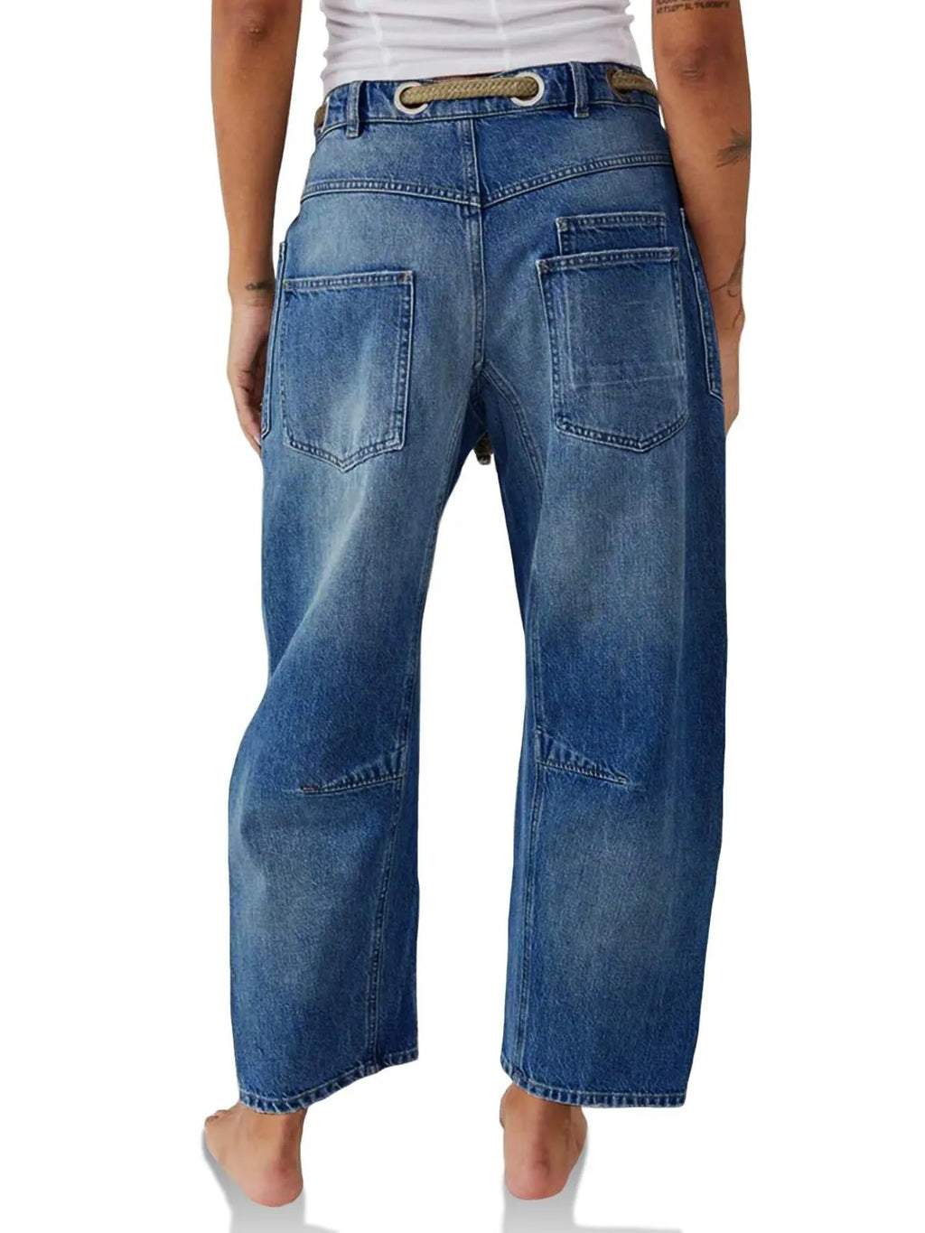 Washed Wide Leg Jeans (4)