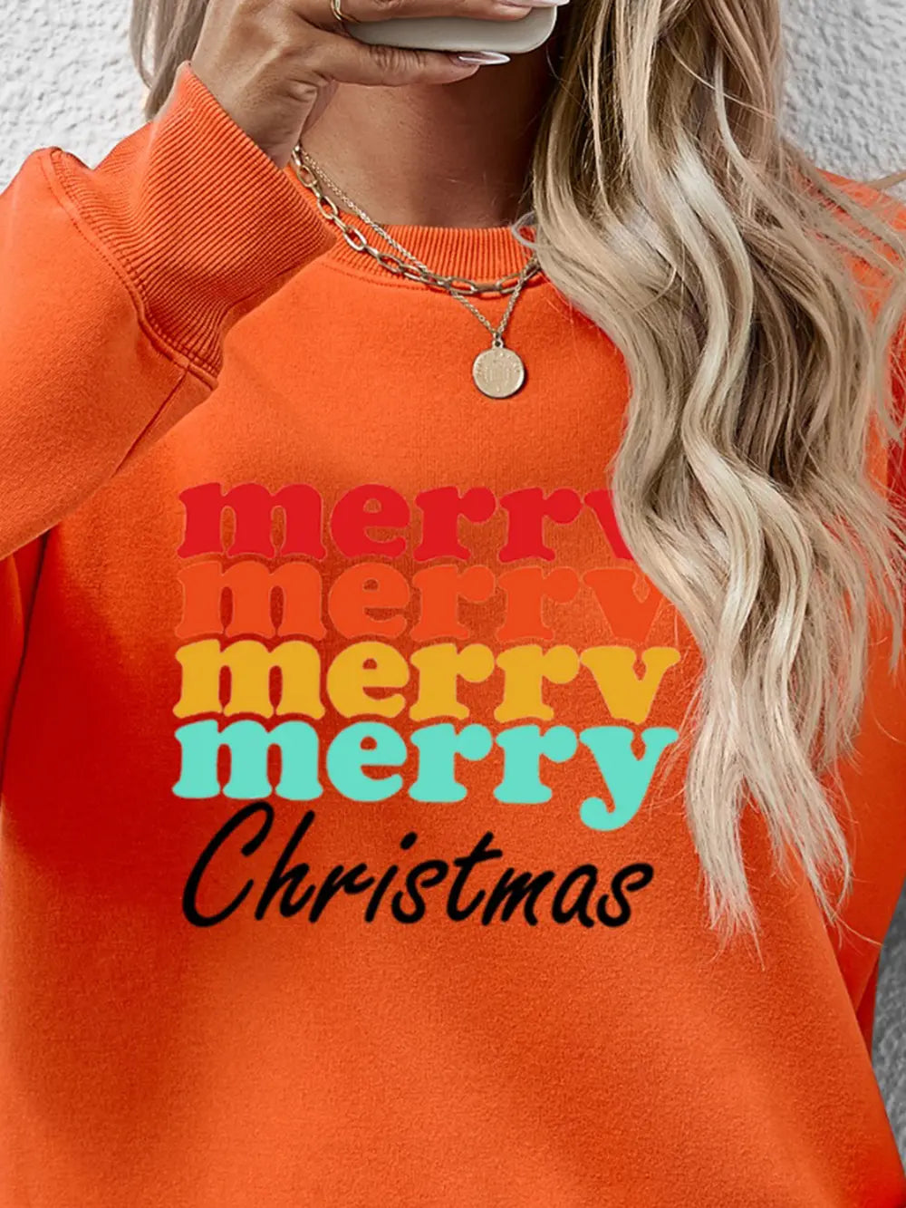 Merry Graphic Long Sleeve Sweatshirt (26)