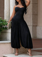 Strapless Ruched Wide-leg Jumpsuit (8)