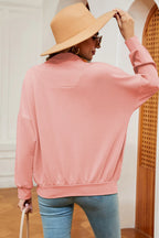 Half Zip Dropped Shoulder Sweatshirt (12)