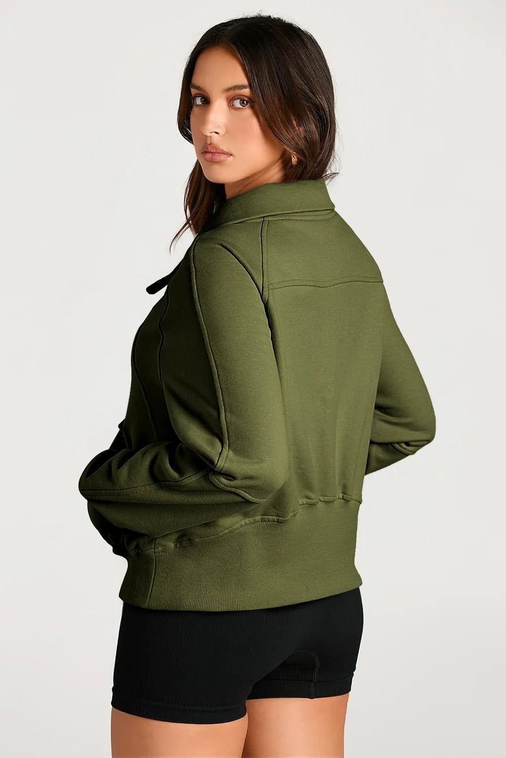 Half Zip Long Sleeve Sweatshirt (6)