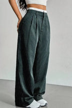 High-waisted Pinstripe Wide-leg Pants (3)