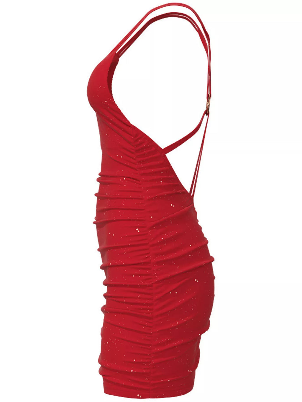 Glitter Ruched Bodycon Mini Dress (5)