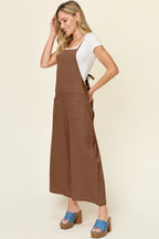 Full Size Texture Sleeveless Wide Leg Overall (5)