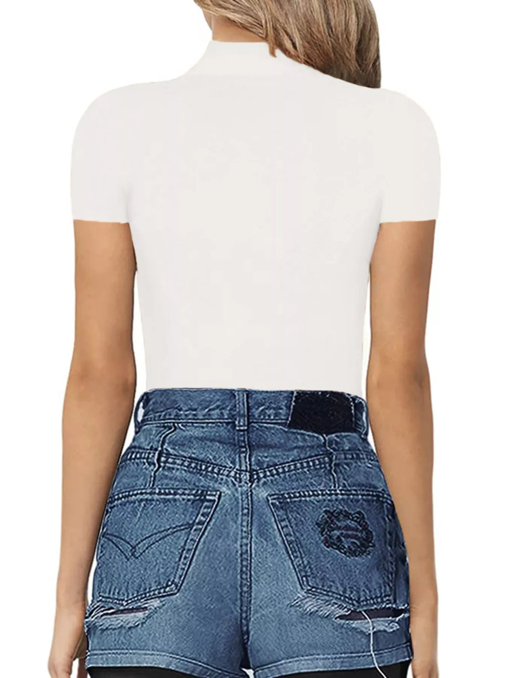Mock Neck Short Sleeve Bodysuit (17)