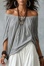 Full Size Off-shoulder Top Wide-leg Pants Set Plus (8)