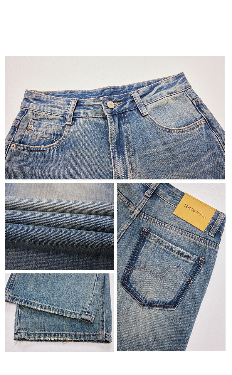 Wide Leg Jeans High Waist Baggy Straight Trousers photo 7