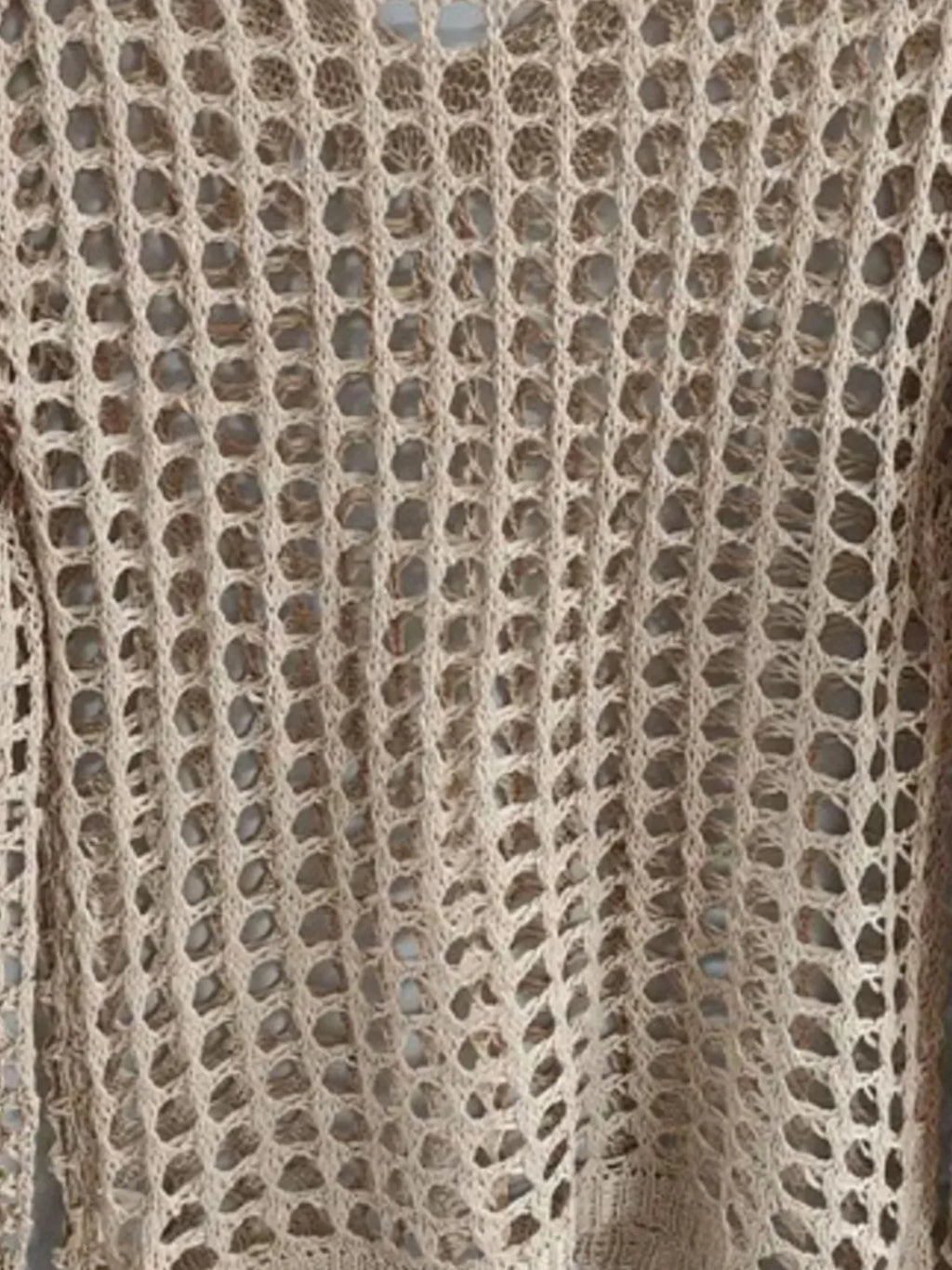 Crochet Long Sleeve Knit Cover Up (9)