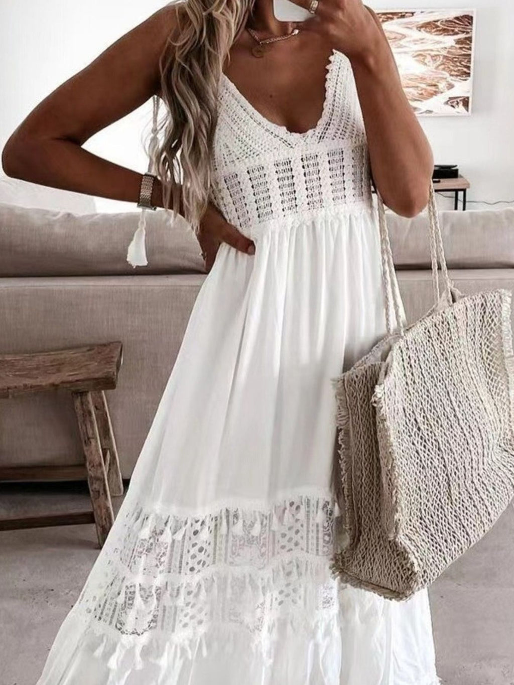 Full Crochet Tassel Dress (7)