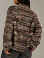 Textured Knit Button-down Cardigan (9)