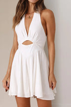 Cutout Halter Neck Mini Dress (2)