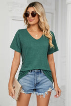 Short Sleeve V-neck T-shirt (2)
