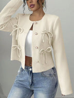 Bow Detail Cropped Outerwear (2)