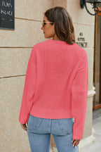 Openwork Surplice Long Sleeve Sweater (13)