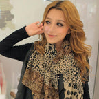 Casual Versatile Patchwork Polka Dot Chiffon Scarf photo 1