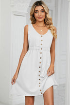 Buttoned Wide Strap Mini Dress (11)