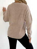 Lace Bow Embroidered Round Neck Sweater (4)