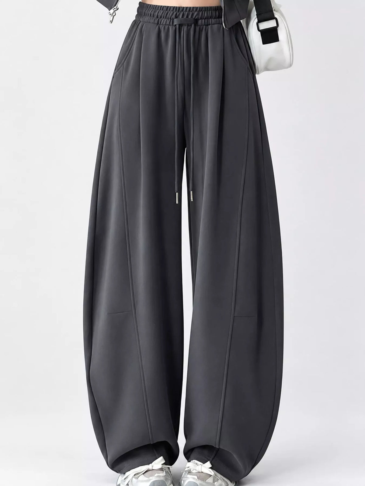 Full Size Drawstring Loose Fit Wide-leg Sweatpants Plus (25)