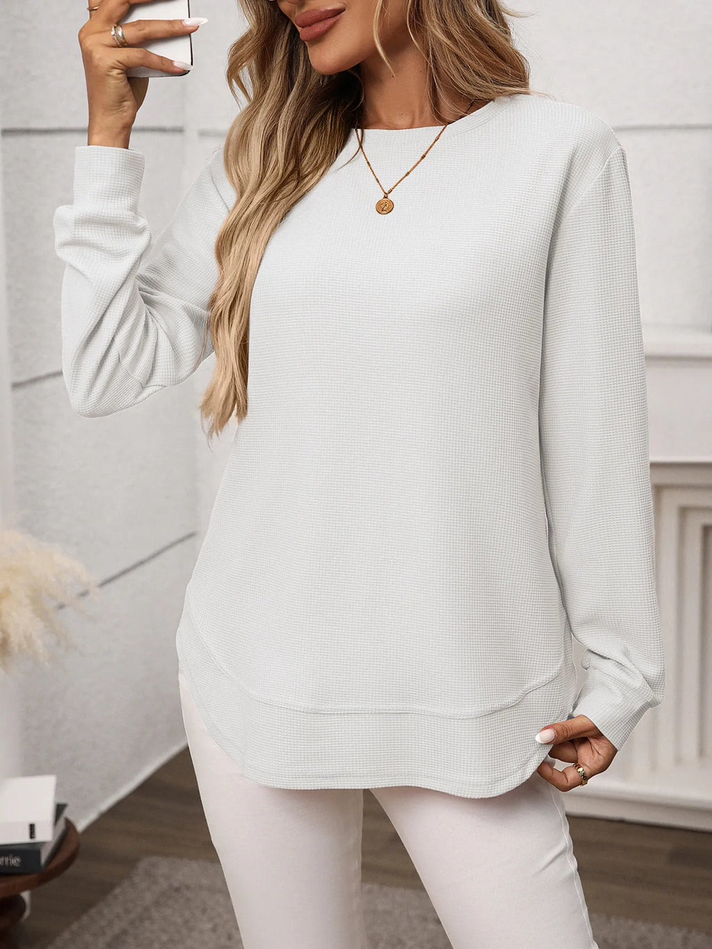 Long Sleeve Round Neck T-shirt (21)
