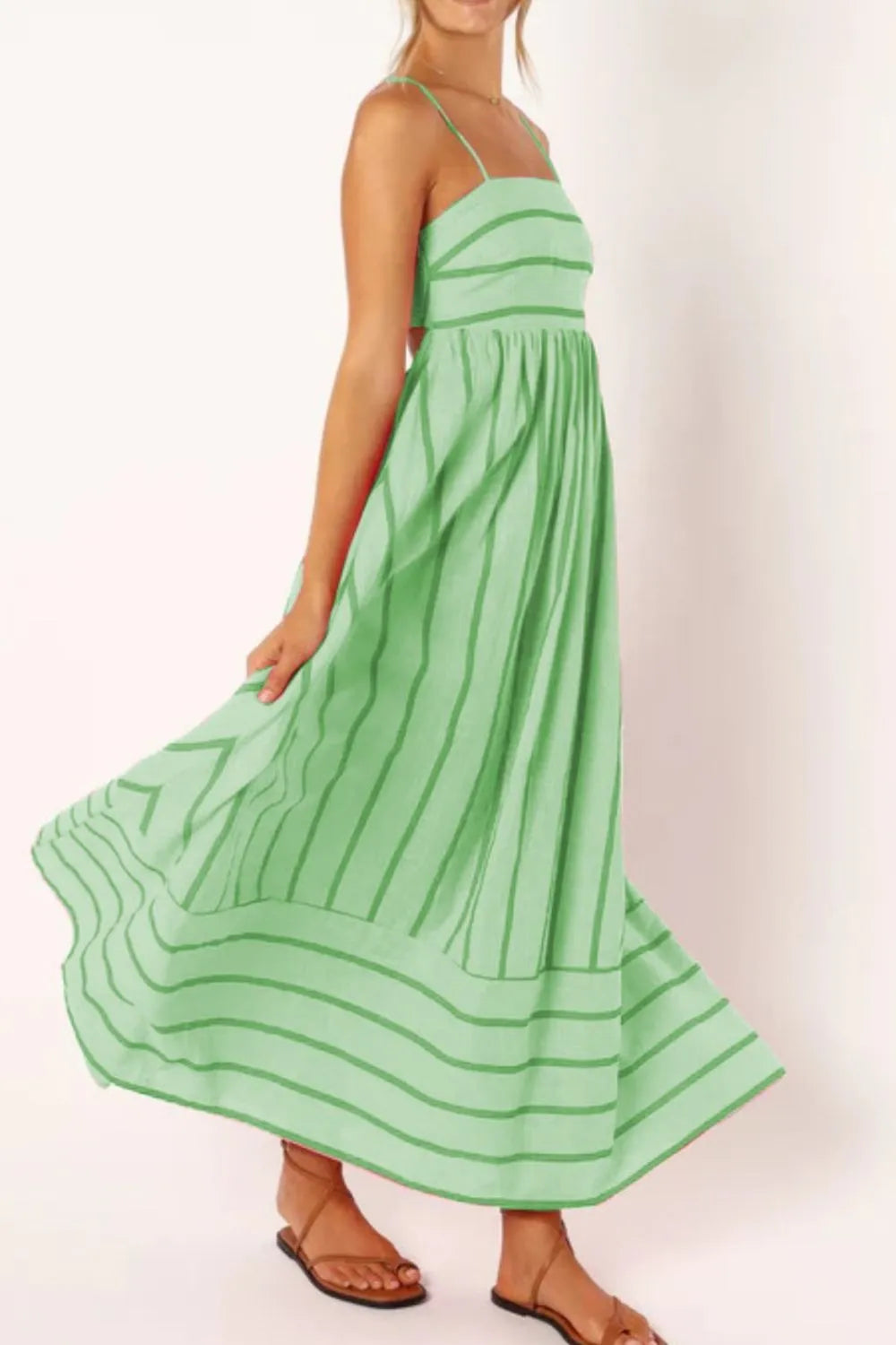 Striped Square Neck Cami Dress (24)