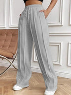 Drawstring Wide Leg Pants Pockets (10)