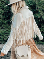 Fringe Open Front Cropped Jacket (2)