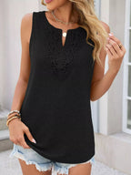 Lace Trim Sleeveless Tank Top (20)