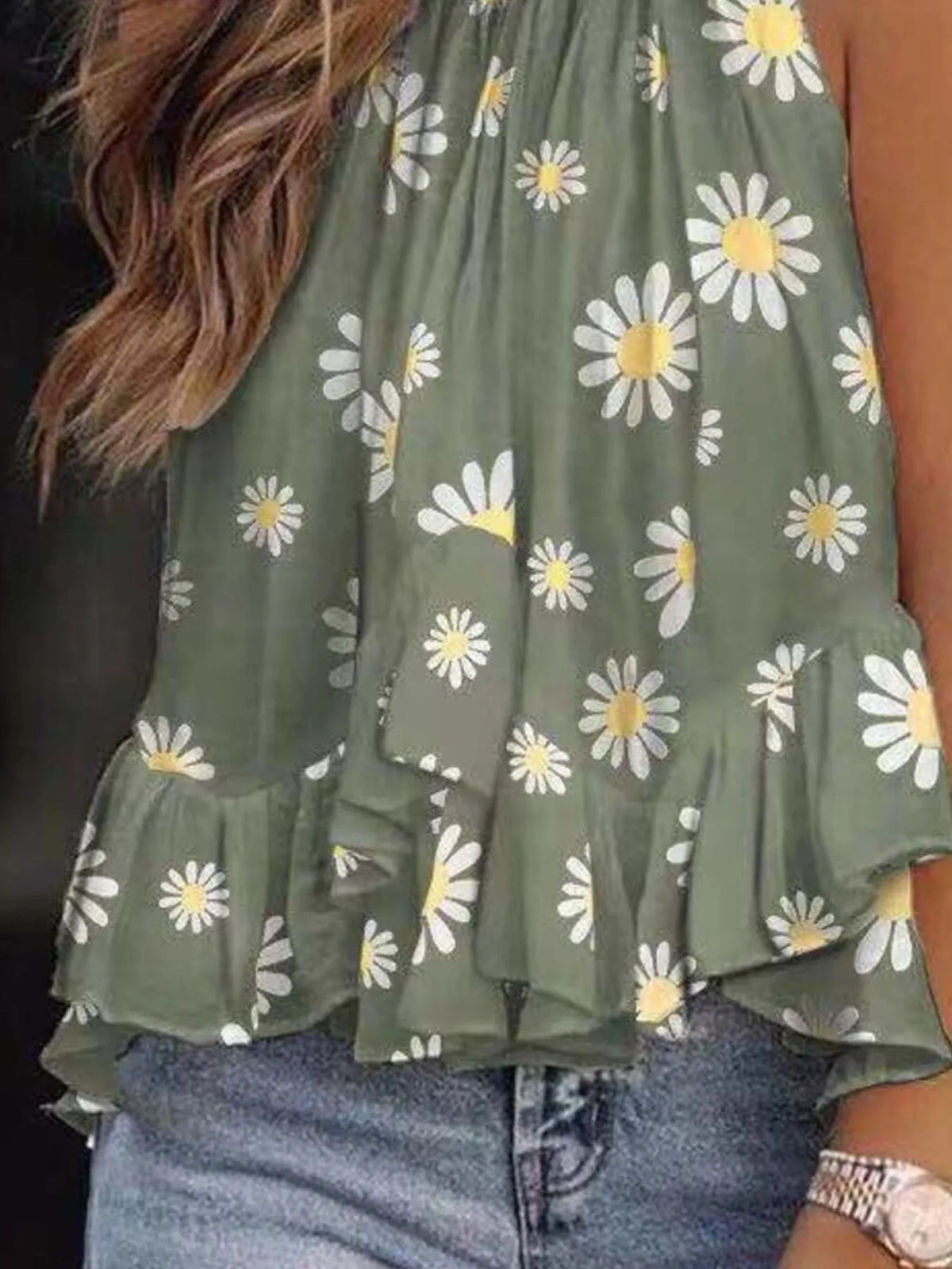 Ruffled Printed Halter Neck Cami Top (18)