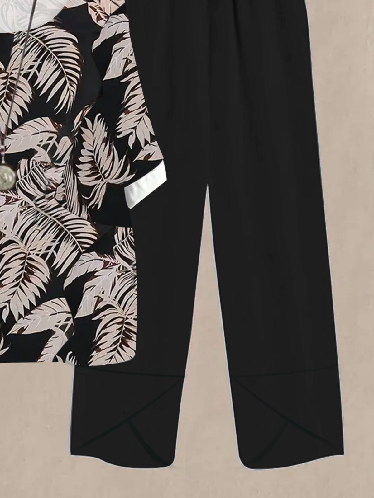 Printed Half Sleeve Top Pants Set (6)