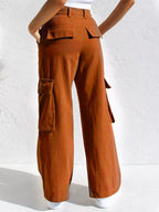 High-waisted Wide Leg Cargo Jeans (14)