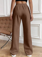 Drawstring Elastic Waist Pants Pockets (12)