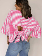 Striped Back Bow Tie T-shirt (4)
