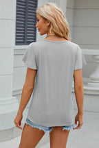 V-neck Short Sleeve T-shirt (30)
