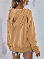 Dropped Shoulder Slit Hoodie (12)