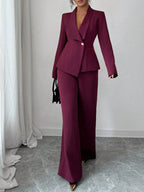 One Button Blazer Pants Set (31)