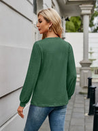 V-neck Long Sleeve T-shirt (8)