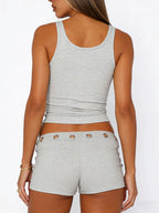 Wide Strap Tank Shorts Set (32)