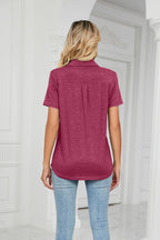 Curved Hem Johnny Collar Polo Shirt (6)