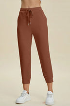 Full Size Air Scuba Drawstring High Waist Cropped Pants (14)