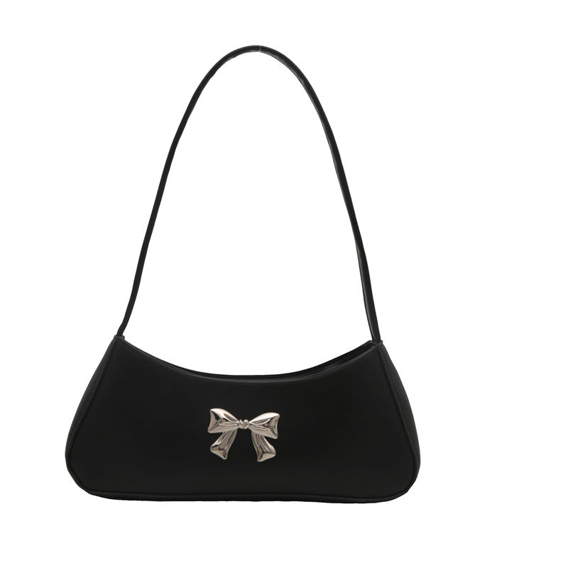 Texture Minimalist Underarm Elegant Bow Shoulder Bag variant CJYD262990901AZ