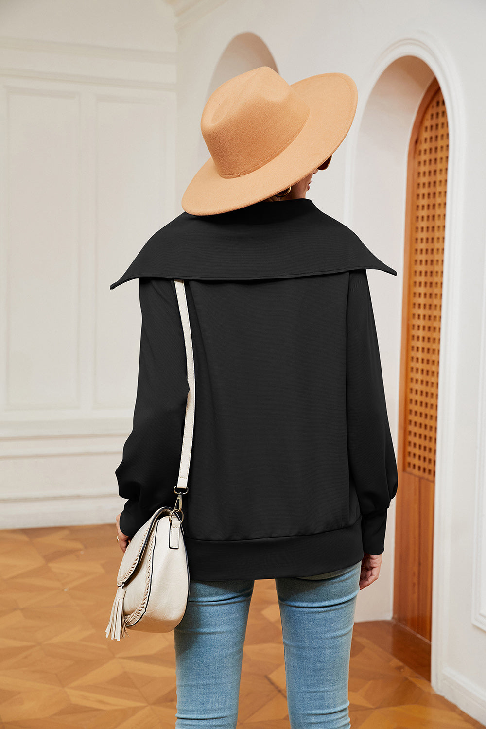 Half-zip Collared Sweatshirt (12)