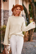 Mock Neck Drop Shoulder Sweater (16)