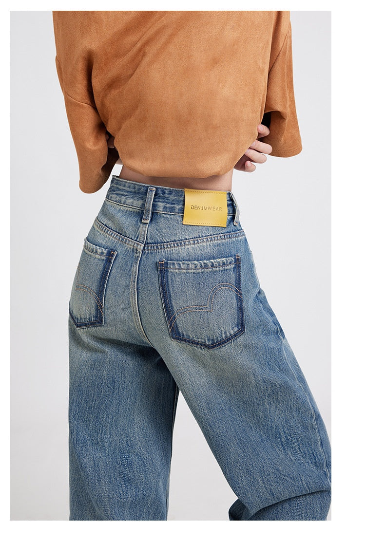 Wide Leg Jeans High Waist Baggy Straight Trousers photo 35