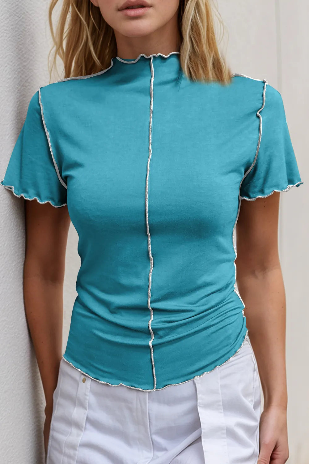 Wave Ruffle Slim Top (12)