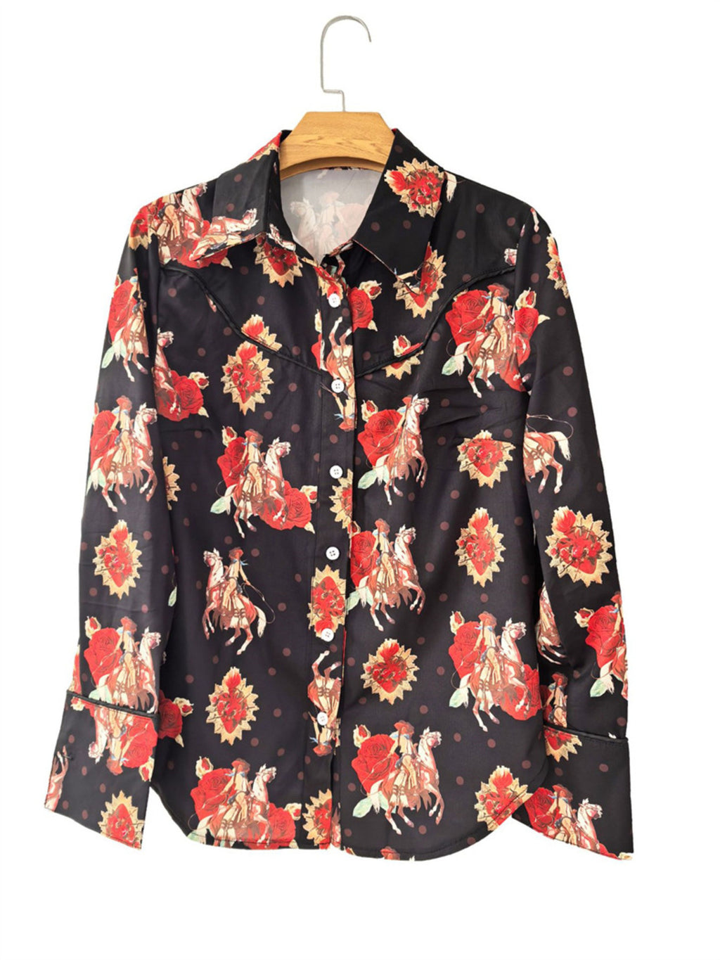 Printed Button Up Long Sleeve Shirt (9)